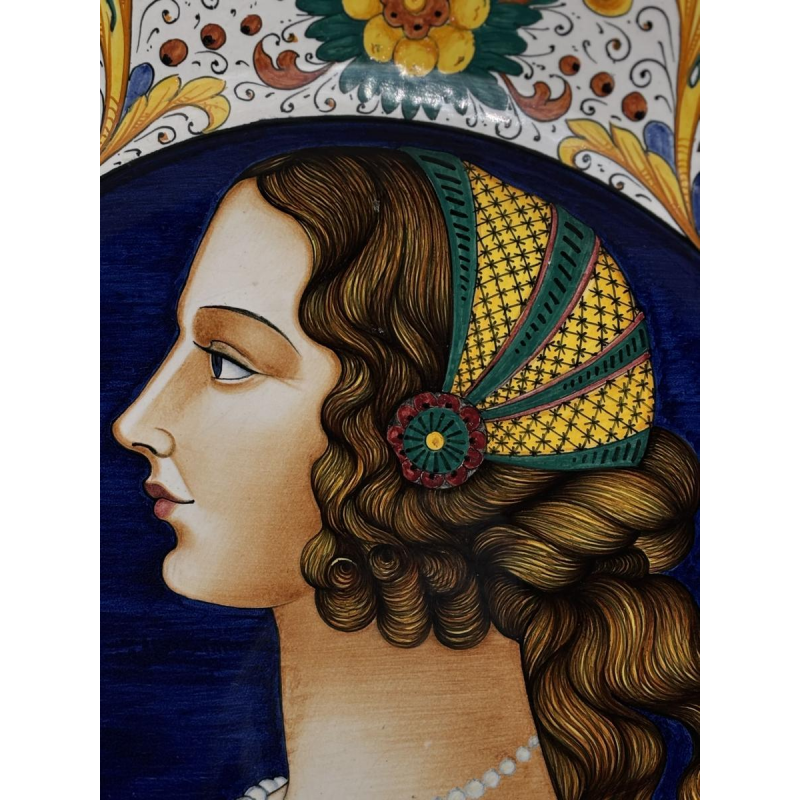 Sérafino Volpi pour Deruta, grand plat décoratif en céramique, Italie ca 1950-1960