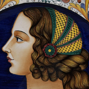 Serafino Volpi voor Deruta, grote decoratieve keramische schaal, Italië ca. 1950-1960