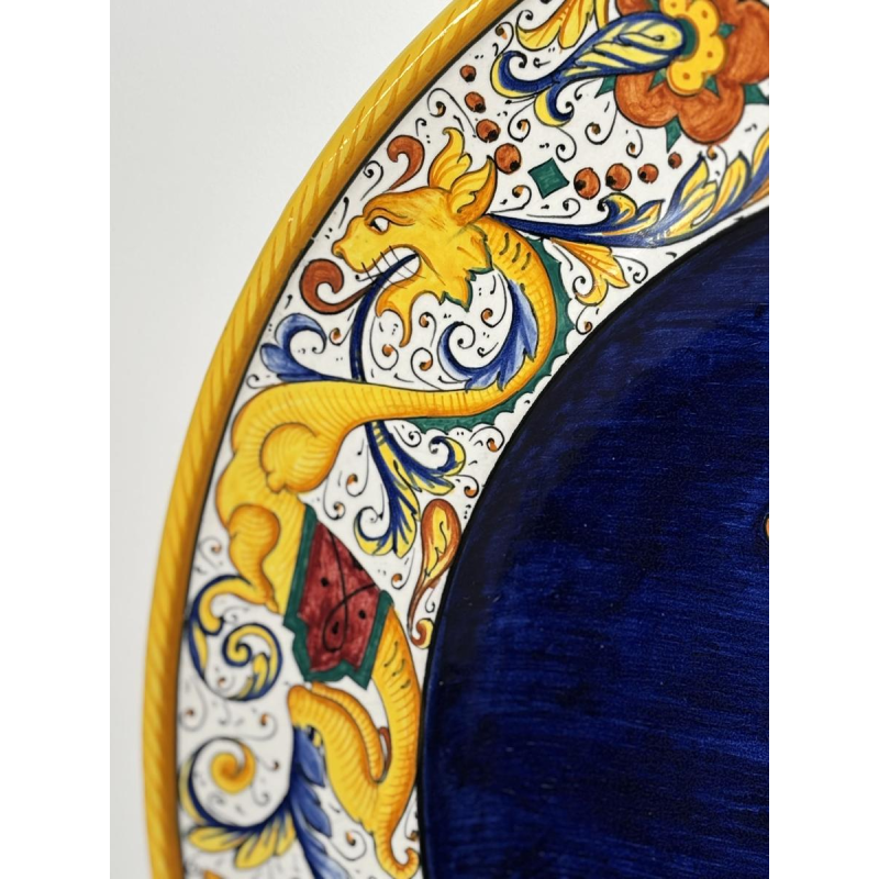 Serafino Volpi for Deruta, large decorative ceramic dish, Italy ca 1950-1960