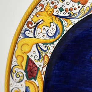 Serafino Volpi voor Deruta, grote decoratieve keramische schaal, Italië ca. 1950-1960