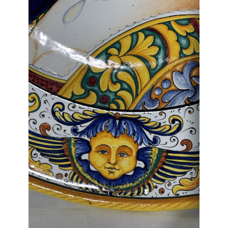 Serafino Volpi for Deruta, large decorative ceramic dish, Italy ca 1950-1960