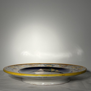 Serafino Volpi voor Deruta, grote decoratieve keramische schaal, Italië ca. 1950-1960