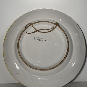 Serafino Volpi voor Deruta, grote decoratieve keramische schaal, Italië ca. 1950-1960