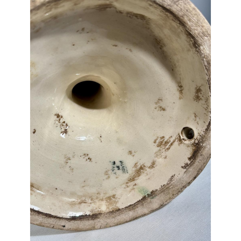 Pair of ceramic 'fiori applicati' candelabra from Bassano, Italy - 1920/1940