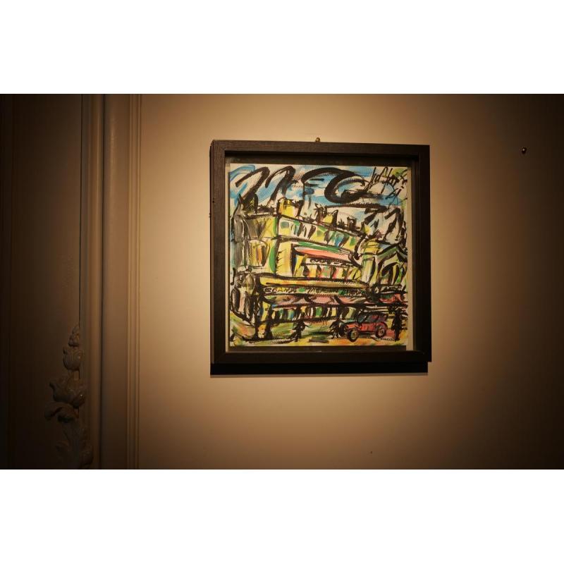 Gen Paul - Lively Urban Landscape - Expressionist gouache, 1961