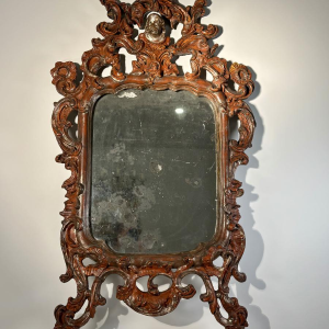 Italian Baroque mirror, openwork carved wood - 18th century