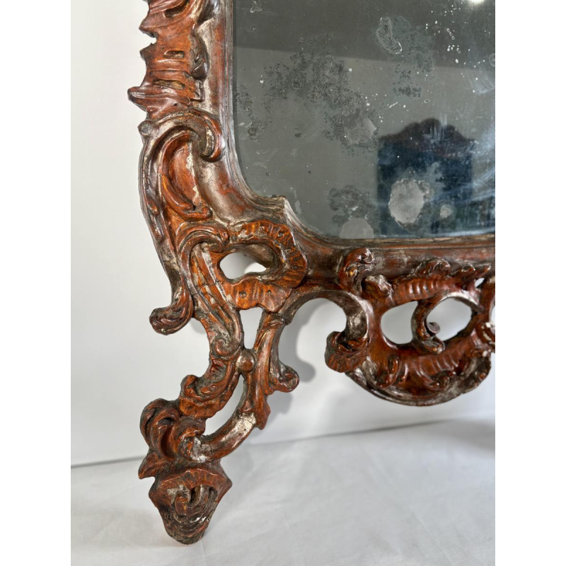 Italian Baroque mirror, openwork carved wood - 18th century