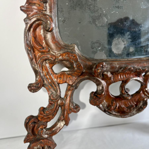 Italian Baroque mirror, openwork carved wood - 18th century