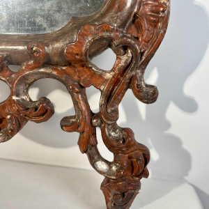 Italian Baroque mirror, openwork carved wood - 18th century