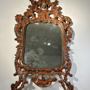 Miroir italien baroque, bois sculpté ajouré - XVIIIe siècle