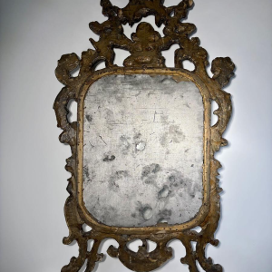 Italian Baroque mirror, openwork carved wood - 18th century