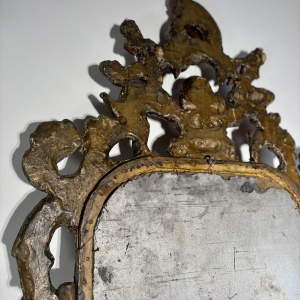 Italian Baroque mirror, openwork carved wood - 18th century