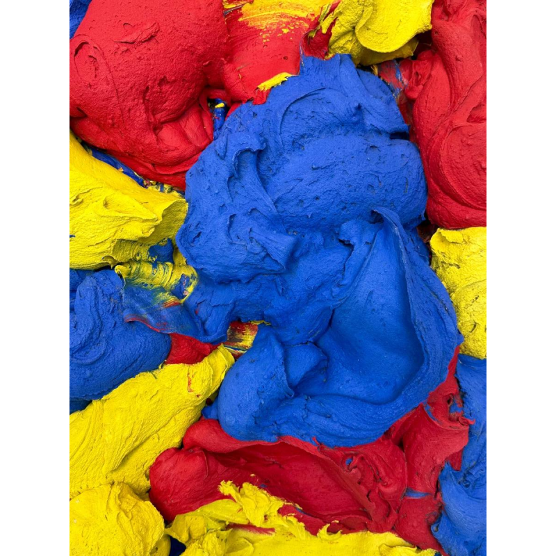 Bram Bogart "Butterfly" abstract painting, mixed media, three-dimensional sculpture, materials on a wooden frame, 1993