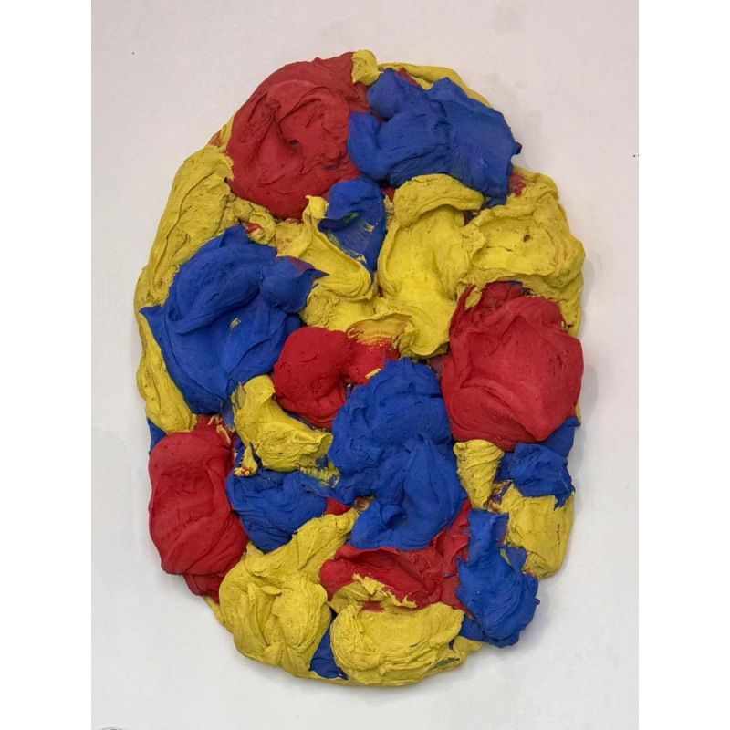 Bram Bogart "Butterfly" abstract painting, mixed media, three-dimensional sculpture, materials on a wooden frame, 1993