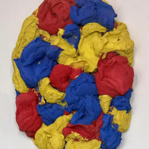 Bram Bogart "Papillon" tableau abstrait, technique mixte, sculpture volume, matières sur chassis bois, 1993