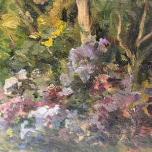 20th century school, late impressionism, waterside landscape, signed and dated 1910