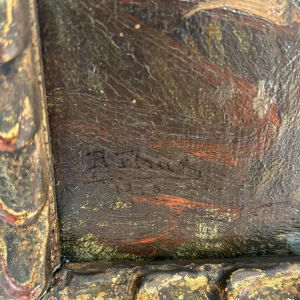 School uit de 20e eeuw, laat-impressionisme, waterlandschap, gesigneerd en gedateerd 1910