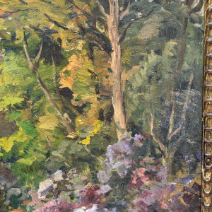 20th century school, late impressionism, waterside landscape, signed and dated 1910