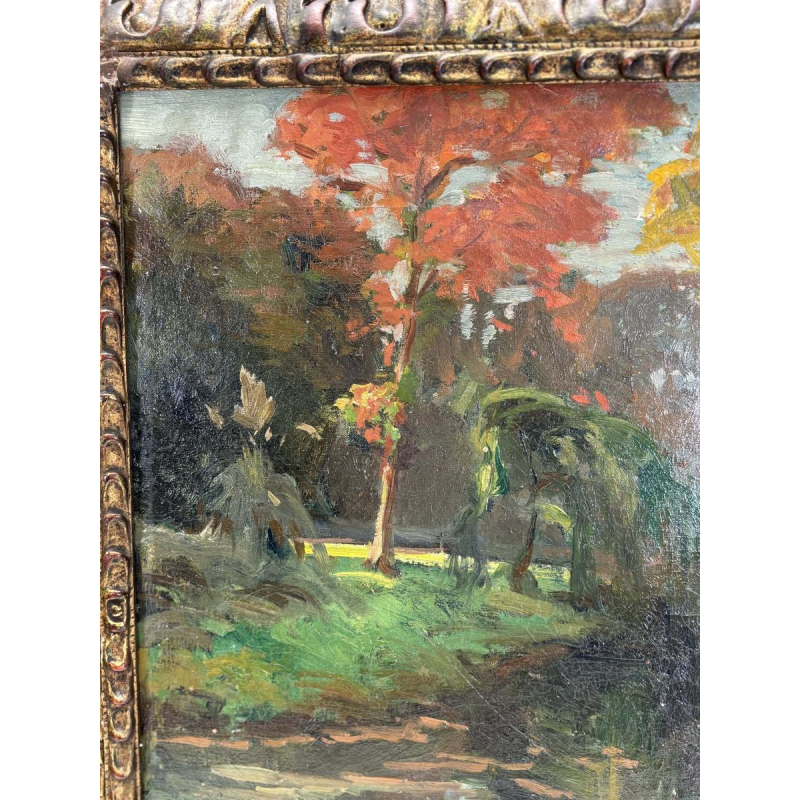 20th century school, late impressionism, waterside landscape, signed and dated 1910