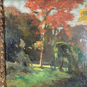 School uit de 20e eeuw, laat-impressionisme, waterlandschap, gesigneerd en gedateerd 1910