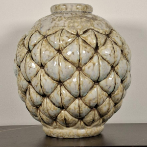 Joseph MOUGIN, Art Deco ‘African Pine’ vase, cast stoneware, circa 1930