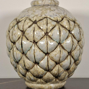 Joseph MOUGIN, Art Deco ‘African Pine’ vase, cast stoneware, circa 1930