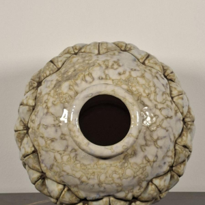 Joseph MOUGIN, Art Deco vaas “Pin d'Afrique”, van gegoten steengoed, circa 1930