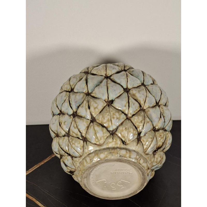 Joseph MOUGIN, Art Deco vaas “Pin d'Afrique”, van gegoten steengoed, circa 1930