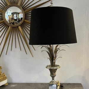 "Reed vase" lamp in the style of Maison Charles, made of silver-plated metal, circa 1970