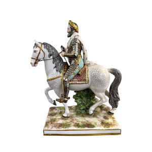 Achille-Bloch Paris Manufactory - Equestrian statue of King Henry IV of France in porcelain