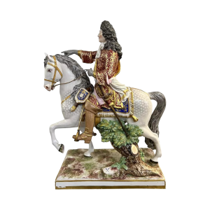 Achille-Bloch Paris Manufactory - Equestrian statue of King Louis XV of France in porcelain