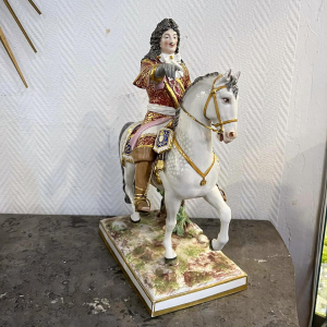 Achille-Bloch Paris Manufactory - Equestrian statue of King Louis XV of France in porcelain