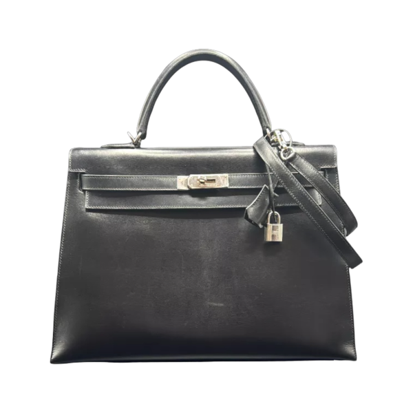 Hermès, zwarte Kelly 35 boxtas, 2010