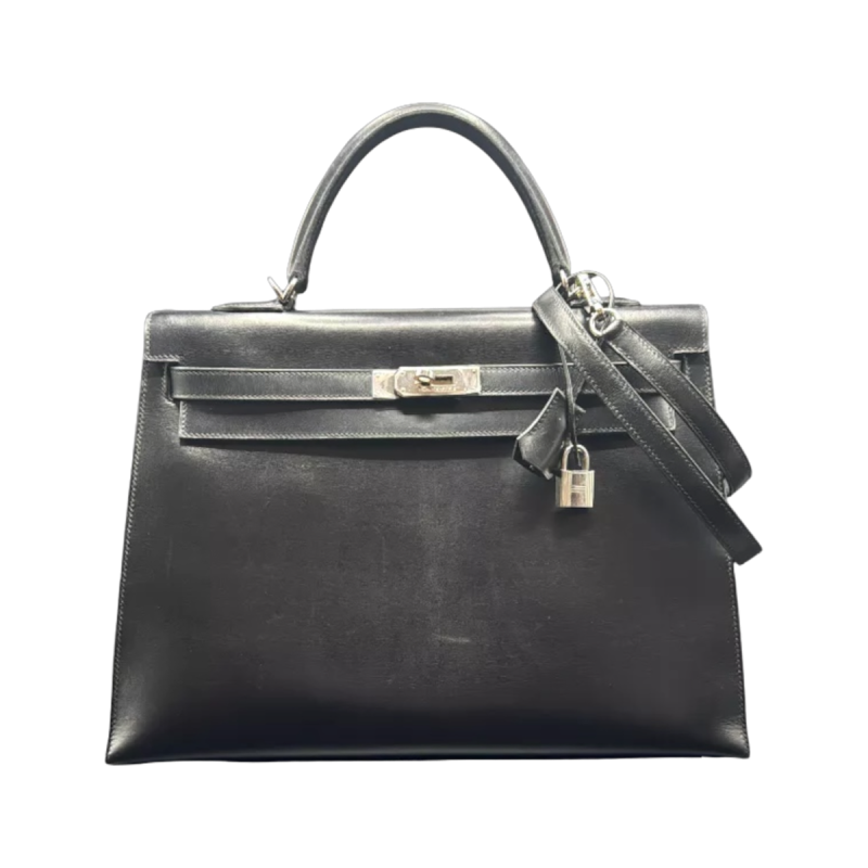 Hermès, black Kelly 35 box bag, 2010