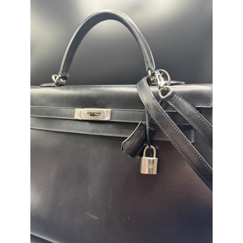 Hermès, sac Kelly 35 box noir, 2010