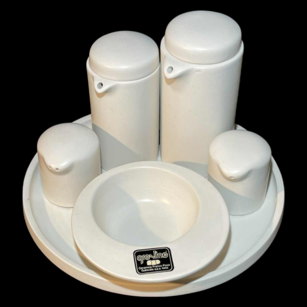 FRANCO POZZI / GRESLINE Service de Table Vintage, Céramique Design italien 1960