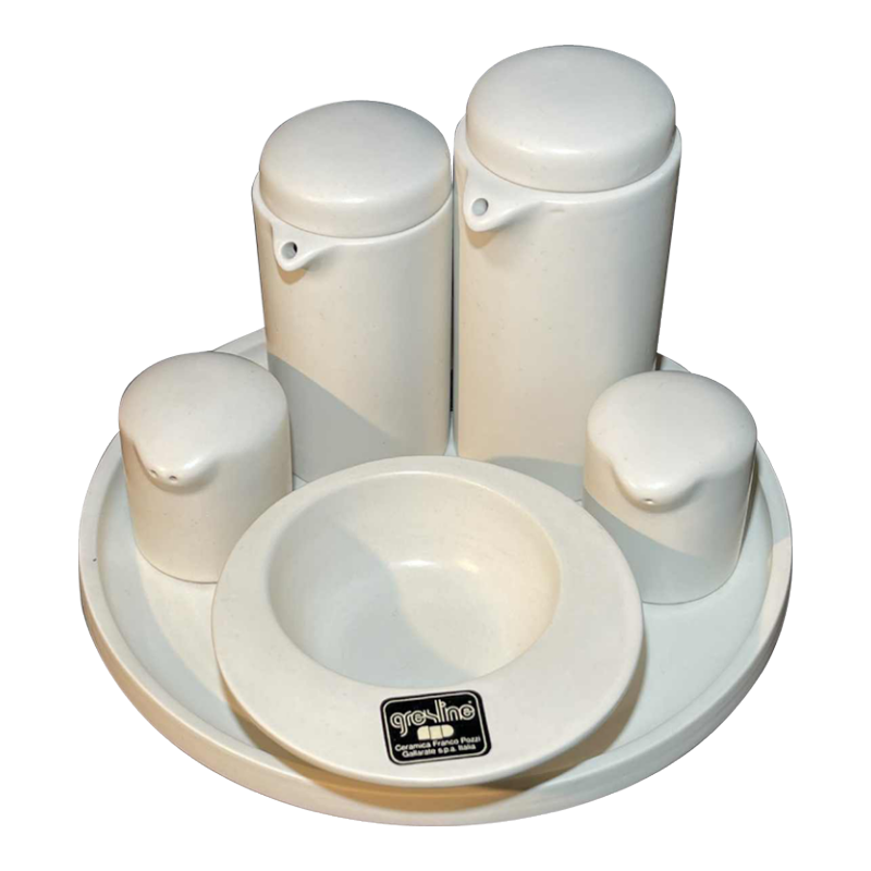 FRANCO POZZI / GRESLINE Vintage serviestafel, Italiaans design keramiek, 1960s