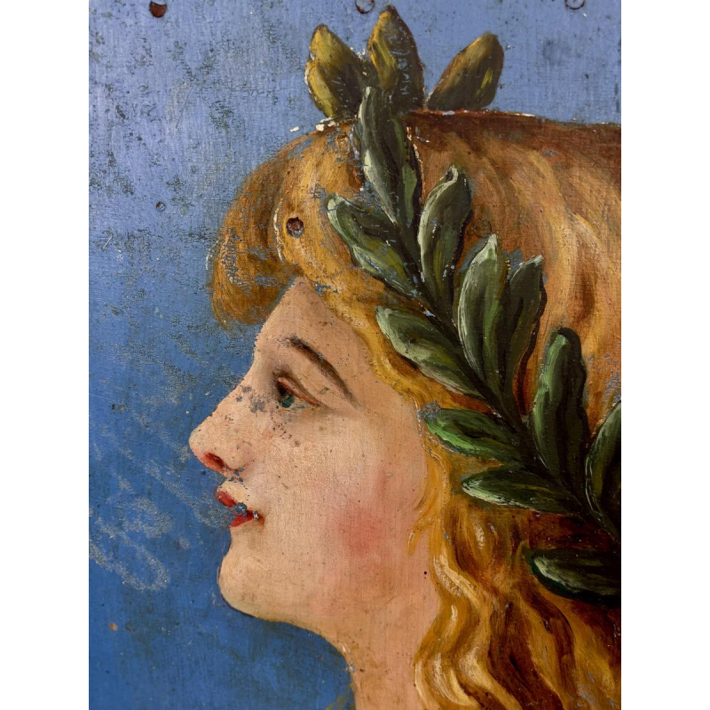 Wapenschild / Antieke standaarddrager - Vrouwelijke allegorie - België of Noord-Frankrijk - 19e eeuw