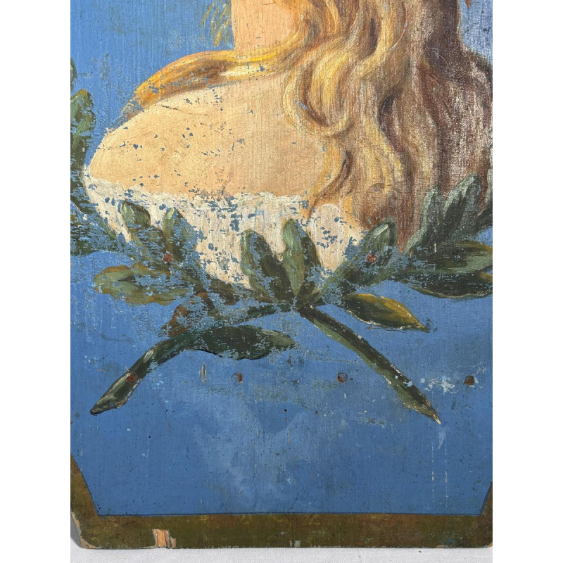 Coat of arms / Antique standard-bearer - Female allegory - Belgium or Northern France - 19th century