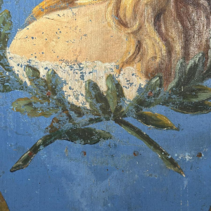 Coat of arms / Antique standard-bearer - Female allegory - Belgium or Northern France - 19th century