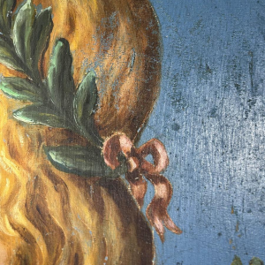 Wapenschild / Antieke standaarddrager - Vrouwelijke allegorie - België of Noord-Frankrijk - 19e eeuw