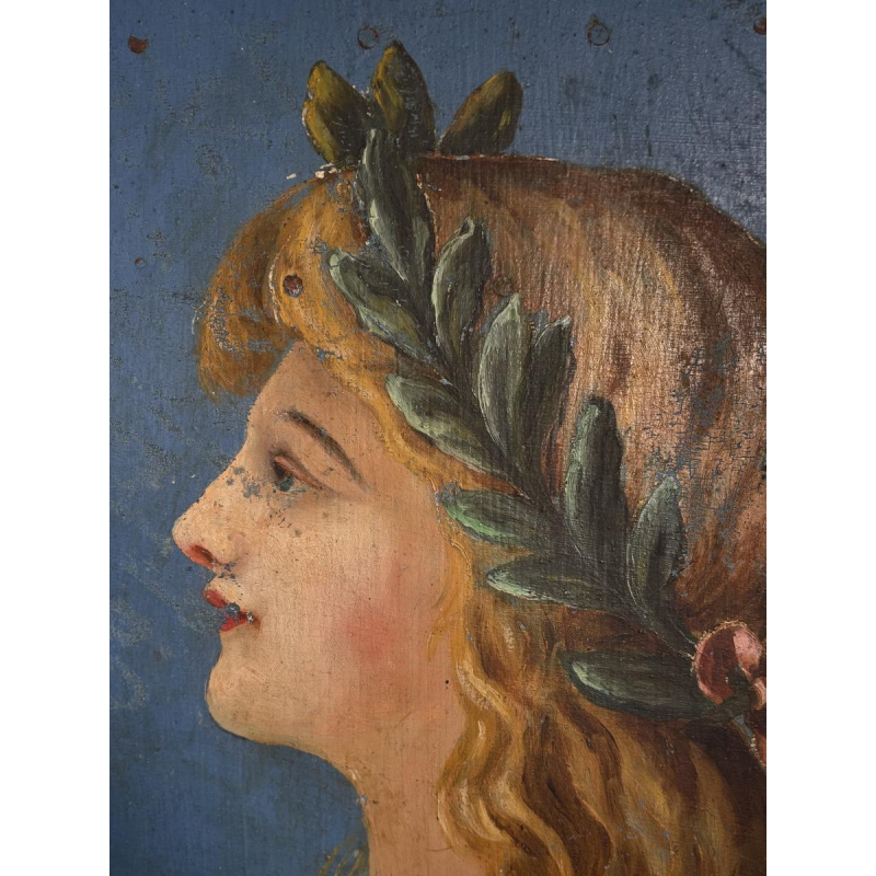 Wapenschild / Antieke standaarddrager - Vrouwelijke allegorie - België of Noord-Frankrijk - 19e eeuw