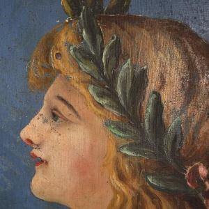 Coat of arms / Antique standard-bearer - Female allegory - Belgium or Northern France - 19th century