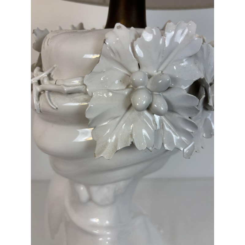 Grote keramische lamp toegeschreven aan Capodimonte, Italië circa 1960-1970