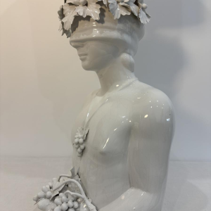 Grande lampe en céramique attribuée à Capodimonte, Italie circa 1960-1970