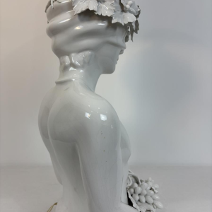 Large ceramic lamp attributed to Capodimonte, Italy circa 1960-1970
