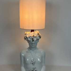 Large ceramic lamp attributed to Capodimonte, Italy circa 1960-1970