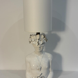 Grande lampe en céramique attribuée à Capodimonte, Italie circa 1960-1970