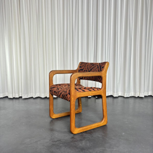 Set van 4 Scandinavische teakhouten sledestoelen