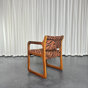 Set de 4 chaises traineau scandinave en teck